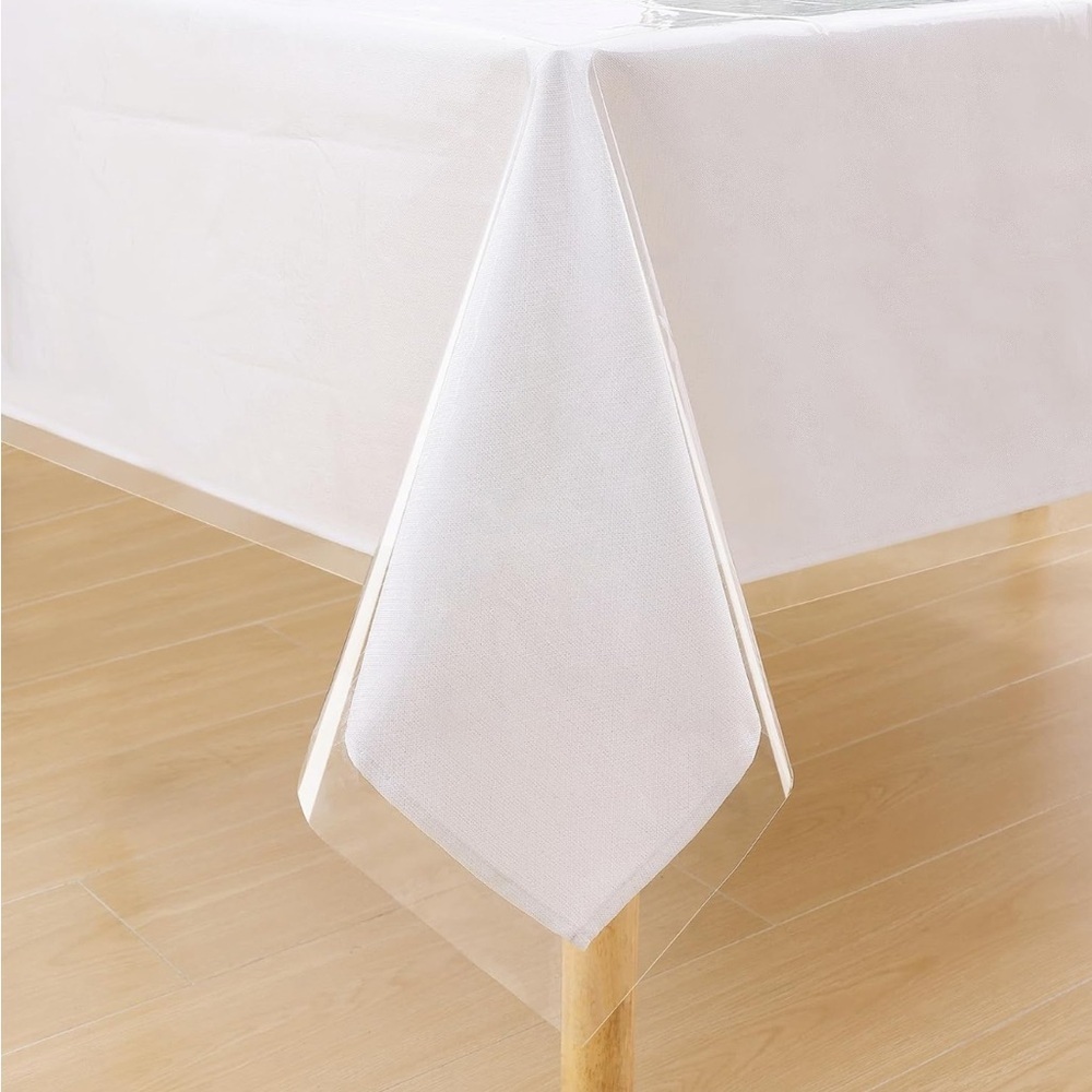 Smiry Rectangle Clear Table Cloth 52x70 Inch​​​